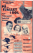 På fjället i sol 1932 poster Leni Riefenstahl Hannes Schneider Rudi Matt Arnold Fanck Vintersport Sport