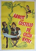 På grön kvist 1953 poster Abbott and Costello