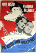 På kryss med äventyret 1949 poster Bob Hope Rhonda Fleming Roland Young Alexander Hall Skepp och båtar Resor Musikaler