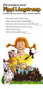 På rymmen med Pippi Långstrump 1970 poster Inger Nilsson Beppe Wolgers Olle Hellbom Text: Astrid Lindgren Barn