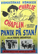 Panik på stan 1914 poster Charlie Chaplin Mack Sennett