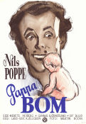 Pappa Bom 1949 poster Nils Poppe Gunnar Björnstrand Else-Merete Heiberg Lars-Eric Kjellgren Barn