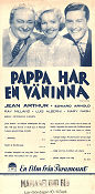 Pappa har en väninna 1937 poster Jean Arthur Edward Arnold Ray Milland Mitchell Leisen