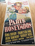 Paris Honeymoon 1936 poster Bing Crosby Franciska Gaal Frank Tuttle Hitta mer: Large poster