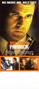 Payback 1999 poster Mel Gibson Gregg Henry Maria Bello Brian Helgeland