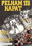 Pelham 123 kapat 1974 poster Walter Matthau Robert Shaw Martin Balsam Joseph Sargent Tåg