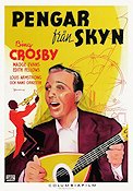 Pengar från skyn 1936 poster Bing Crosby Louis Armstrong