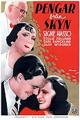 Pengar från skyn 1938 poster Signe Hasso Tollie Zellman