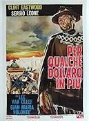 Per qualche dollaro in piu 1966 poster Clint Eastwood Lee Van Cleef Gian Maria Volonté Sergio Leone