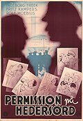 Permission på hedersord 1937 poster Ingeborg Theek Fritz Kampers Rolf Moebius Filmbolag: UFA Eric Rohman art