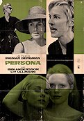Persona 1966 poster Liv Ullmann Bibi Andersson Margaretha Krook Gunnar Björnstrand Ingmar Bergman Kultfilmer