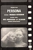 Persona 1966 poster Liv Ullmann Bibi Andersson Ingmar Bergman Affischen från: Yugoslavia