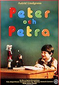 Peter och Petra 1989 poster Agneta Elers-Jarleman Text: Astrid Lindgren Från TV