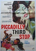 Piccadilly Third Stop 1962 poster Terence Morgan Mai Zetterling
