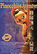 Pinocchios äventyr 1996 poster Martin Landau Steve Barron