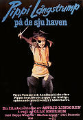 Pippi Långstrump på de sju haven 1970 poster Inger Nilsson Olle Hellbom
