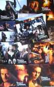 Pirates of the Caribbean 2003 lobbykort Johnny Depp Geoffrey Rush Orlando Bloom Keira Knightley