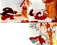Pluto Ferdinand och Tre små grisar 1971 lobbykort Three Little Pigs The Ugly Duckling