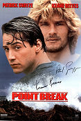 Point Break 1991 poster Patrick Swayze Keanu Reeves Gary Busey Kathryn Bigelow