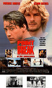 Point Break 1991 poster Patrick Swayze Keanu Reeves Gary Busey Kathryn Bigelow Fallskärm Poliser