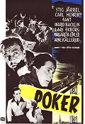 Poker 1951 poster Stig Järrel Carl Henrik Fant Lars Ekborg Arne Källerud Gösta Bernhard Gambling