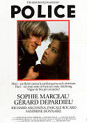 Police 1985 poster Sophie Marceau Gerard Depardieu Maurice Pialat Poliser