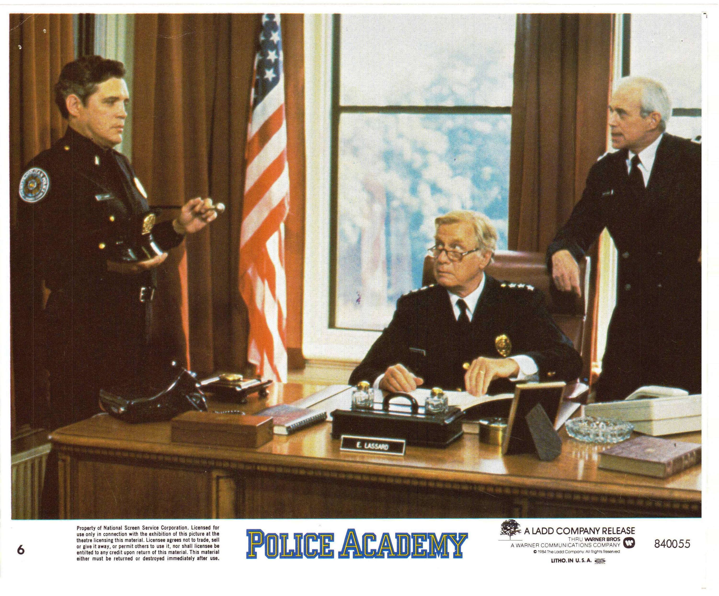 Police Academy 1984 lobbykort Steve Guttenberg Kim Cattrall GW Bailey Hugh Wilson Skola Poliser