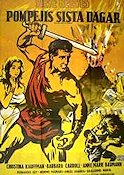 Pompejis sista dagar 1960 poster Steve Reeves Svärd och sandal