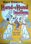 Pongo och de 101 dalmatinerna 1961 poster Rod Taylor Hamilton Luske Hundar