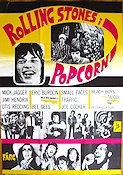 Popcorn 1971 poster Rolling Stones Jimi Hendrix Rock och pop