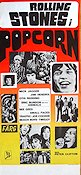 Popcorn 1971 poster Rolling Stones Jimi Hendrix Rock och pop