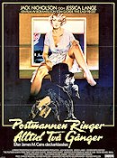 Postmannen ringer alltid två gånger 1981 poster Jack Nicholson Jessica Lange John Colicos Bob Rafelson