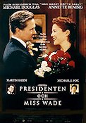Presidenten och miss Wade 1995 poster Michael Douglas Annette Bening