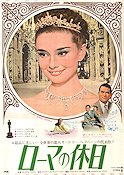 Prinsessa på vift 1953 poster Audrey Hepburn Gregory Peck William Wyler Romantik Motorcyklar