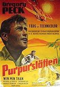Purpurslätten 1954 poster Gregory Peck Win Min Than Asien