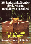 Pusky och Truls på äventyr 1986 poster Lill Lindfors Masanori Hata Katter