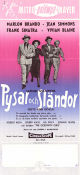 Pysar och sländor 1956 poster Marlon Brando Jean Simmons Frank Sinatra Joseph L Mankiewicz Musikaler