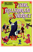 Pysen Trollkarlen och svärdet 1963 poster Rickie Sorensen Wolfgang Reitherman Animerat