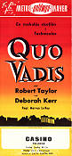 Quo Vadis 1951 poster Robert Taylor Deborah Kerr Leo Genn Mervyn LeRoy Svärd och sandal