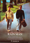 Rain Man 1988 poster Dustin Hoffman Tom Cruise Valeria Golino Barry Levinson