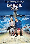 Raka spåret till Chicago 1988 poster Steve Martin John Candy John Hughes Flyg Resor Tåg