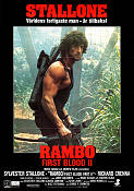 Rambo First Blood 2 1985 poster Sylvester Stallone Richard Crenna Charles Napier George P Cosmatos Vapen