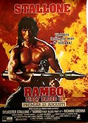 Rambo First Blood 2 1985 poster Sylvester Stallone Richard Crenna Charles Napier George P Cosmatos Vapen