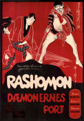 Rashomon demonernas port 1950 poster Toshiro Mifune Machiko Kyo Masayuki Mori Akira Kurosawa Affischen från: Denmark Asien