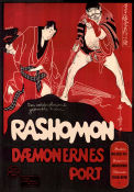 Rashomon demonernas port 1950 poster Toshiro Mifune Machiko Kyo Masayuki Mori Akira Kurosawa Asien