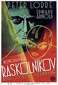 Raskolnikov 1935 poster Peter Lorre Edward Arnold Joseph von Sternberg Text: Fjodor Dostojevski Ryssland