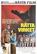 Rätta virket 1983 poster Sam Shepard Ed Harris Charles Frank Scott Glenn Philip Kaufman Rymdskepp