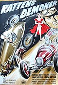 Rattens demoner 1953 poster Howard Duff Bilar och racing