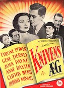 The Razor´s Edge 1946 poster Tyrone Power Gene Tierney