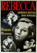 Rebecca 1940 poster Laurence Olivier Joan Fontaine Alfred Hitchcock